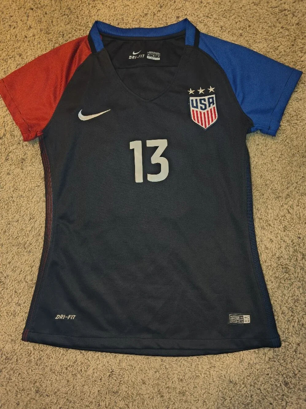 Alex Morgan Nike 2019 USWNT #13 Navy Soccer Jersey Size Medium